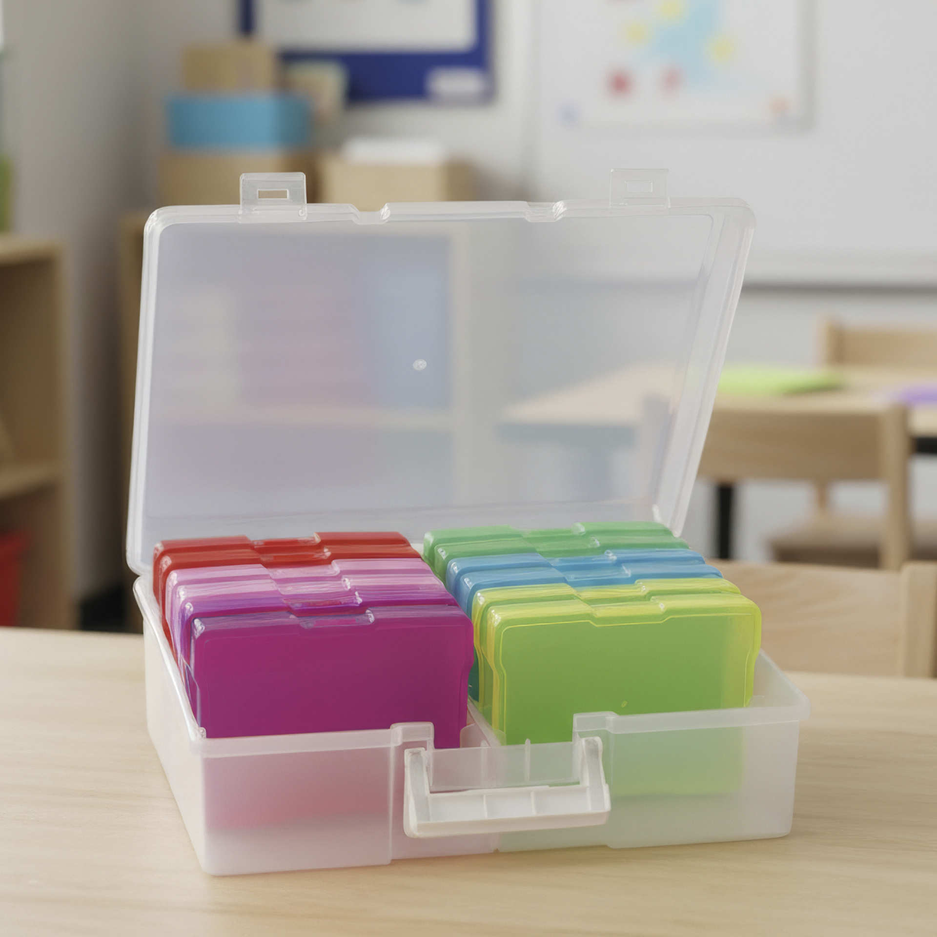 TimeTEX Farb-Boxen im Koffer, transparent, 13-tlg.