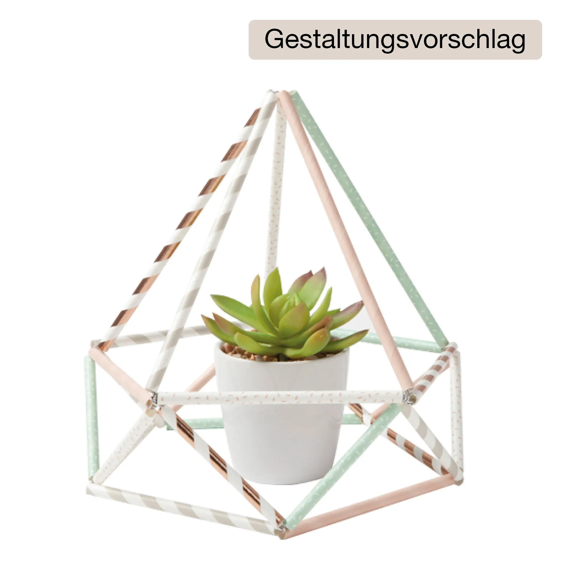 Papier-Strohhalme "Sweet Blossom" farbig sortiert, 25 Stück