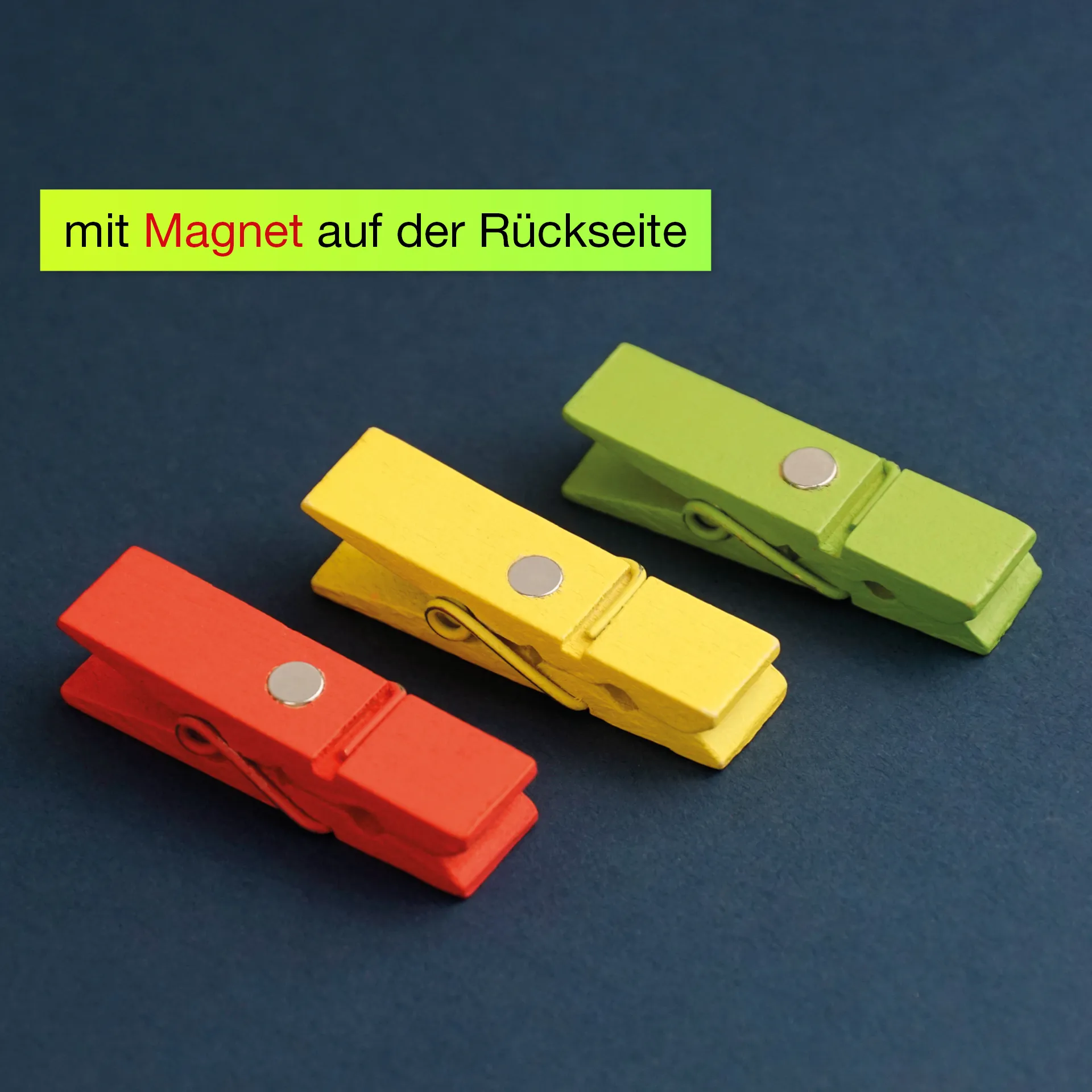 TimeTEX Wochentags-Klammern 10-tlg., farbig, mit Magnet