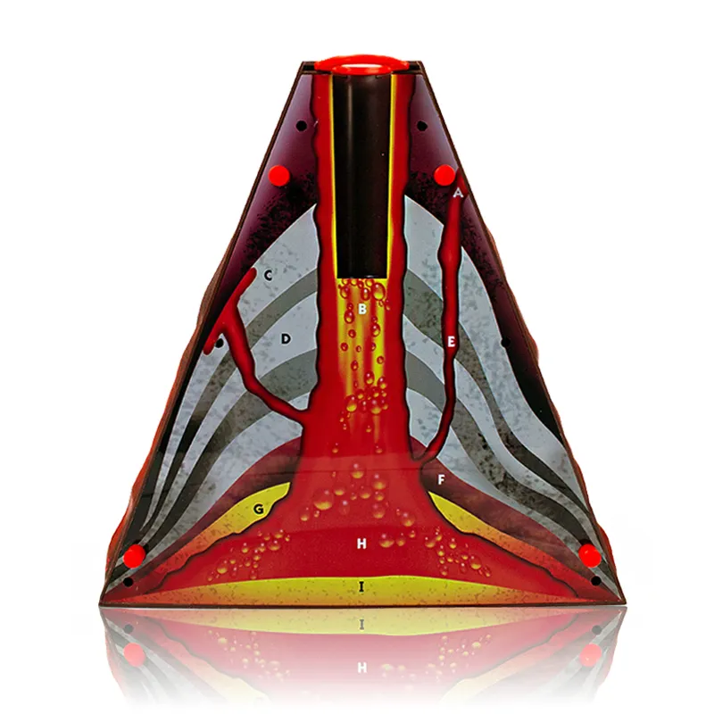 Vulkan-Modell mit Querschnitt