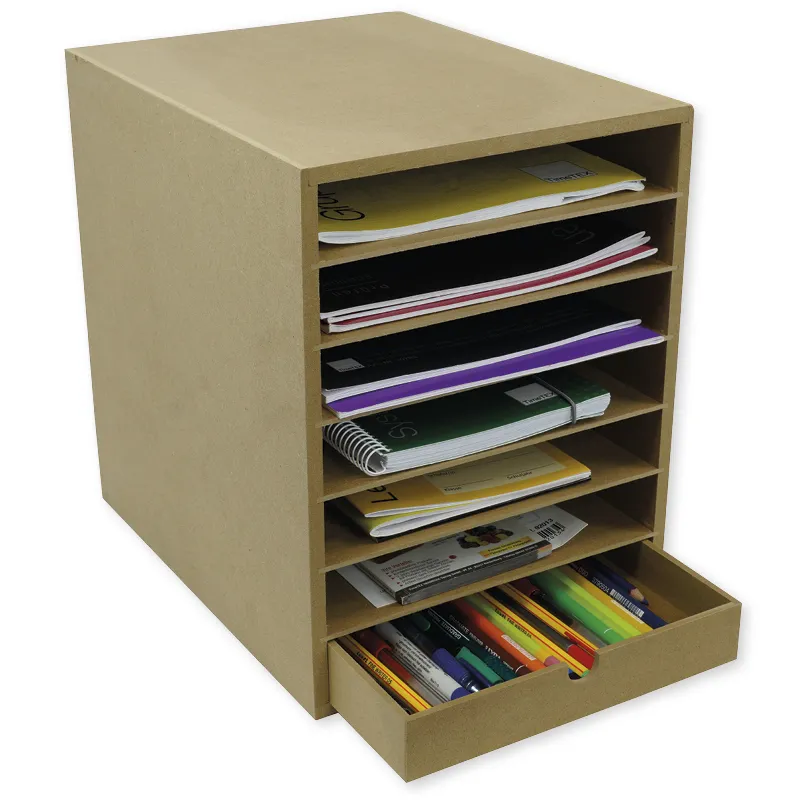 Ablagebox A4 mit 6 Fächer und 1 Schublade