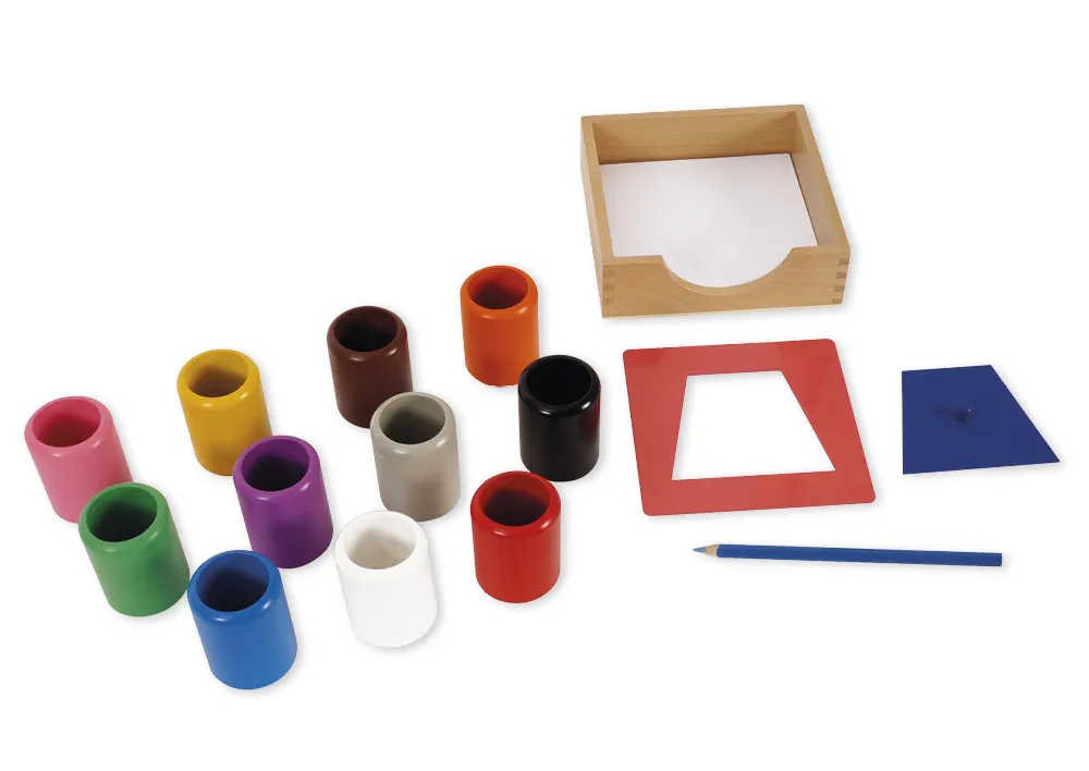 TimeTEX Satz mit 11 farbigen Bleistiftständern "Montessori Premium"