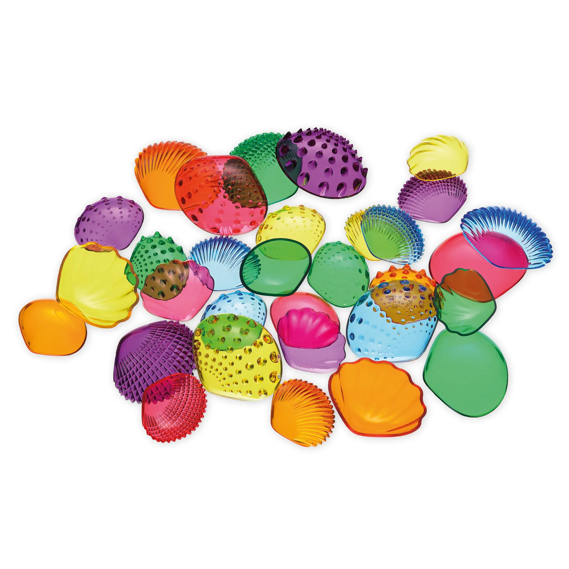 Muschel-Set, transparent und taktil, 108-tlg.