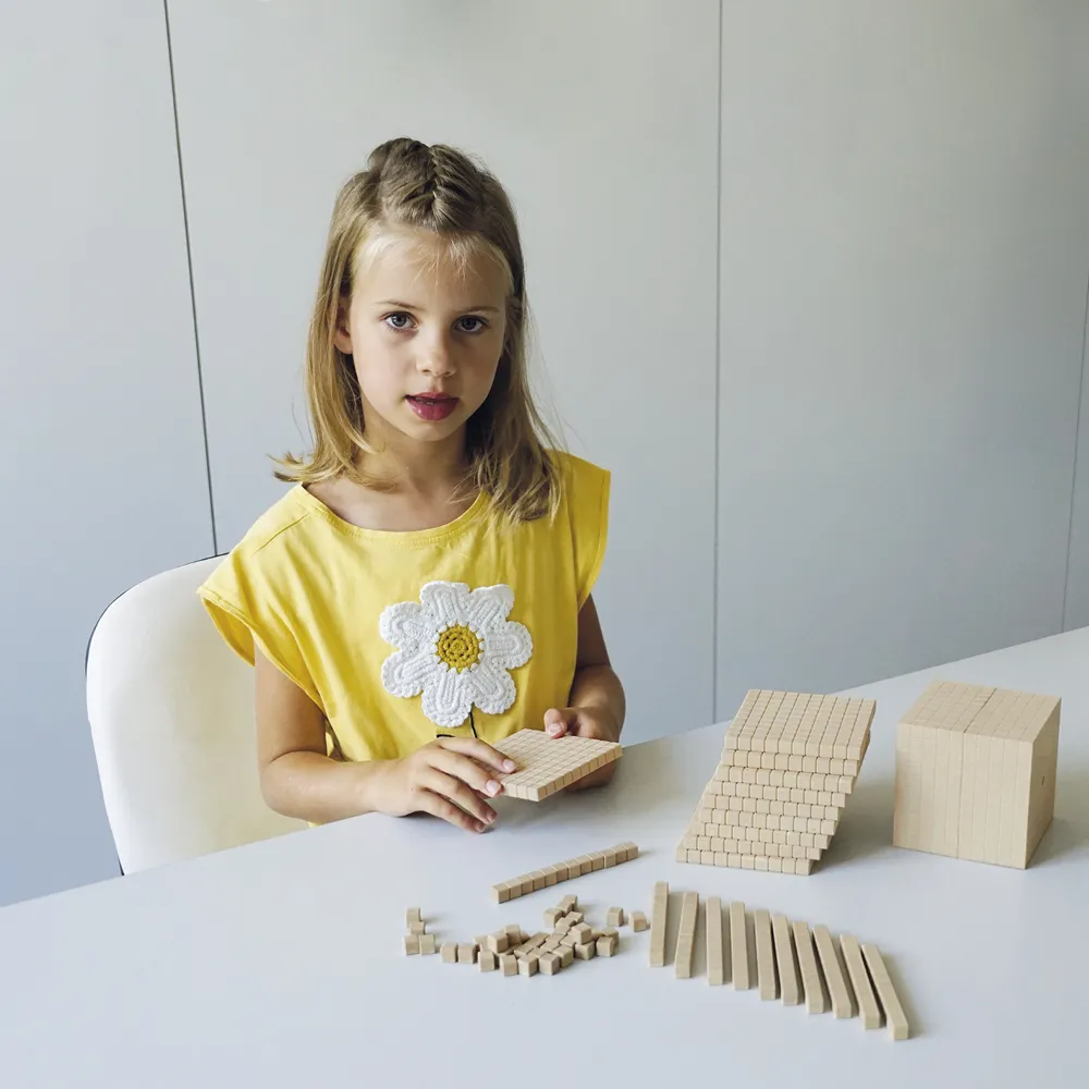 Dienes Grundsortiment, 121-tlg., Zahlenraum 1.000, naturfarben