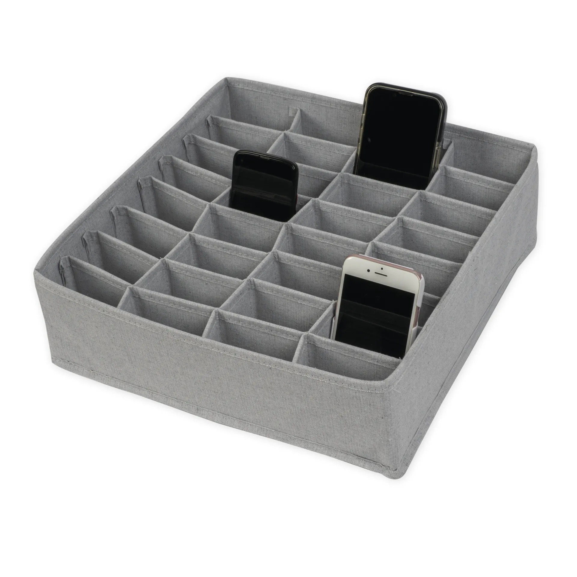 TimeTEX Handy-Parkplatz XL, grau, 32 Fächer