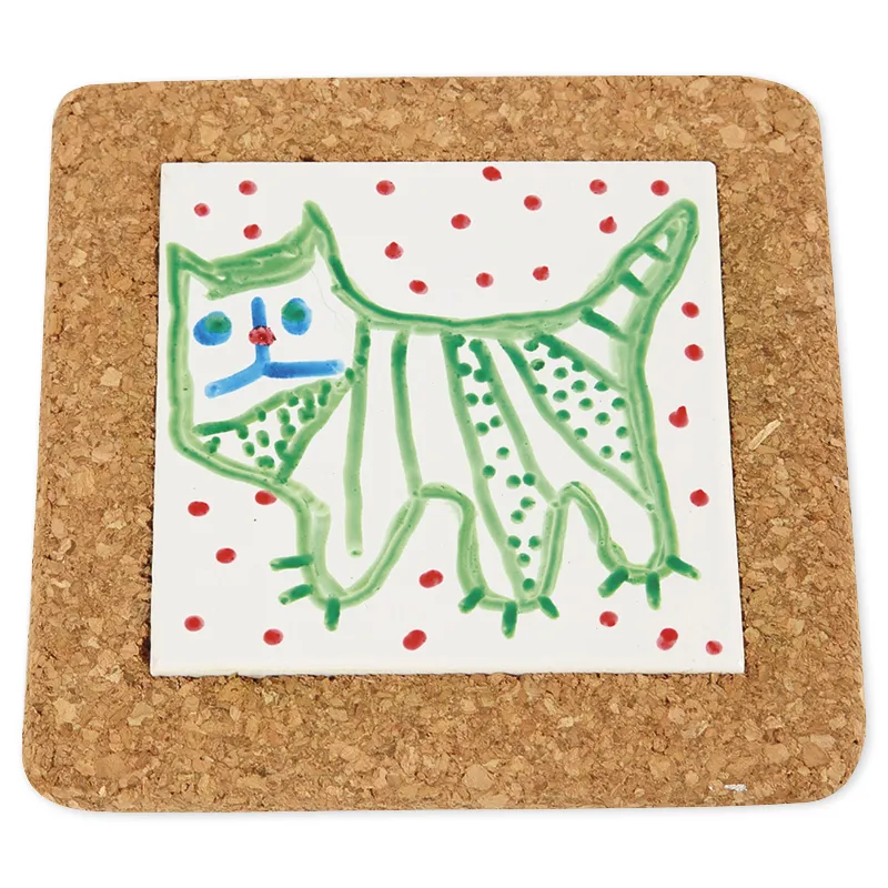 Untersetzer mit Korkrahmen, 10 Stück