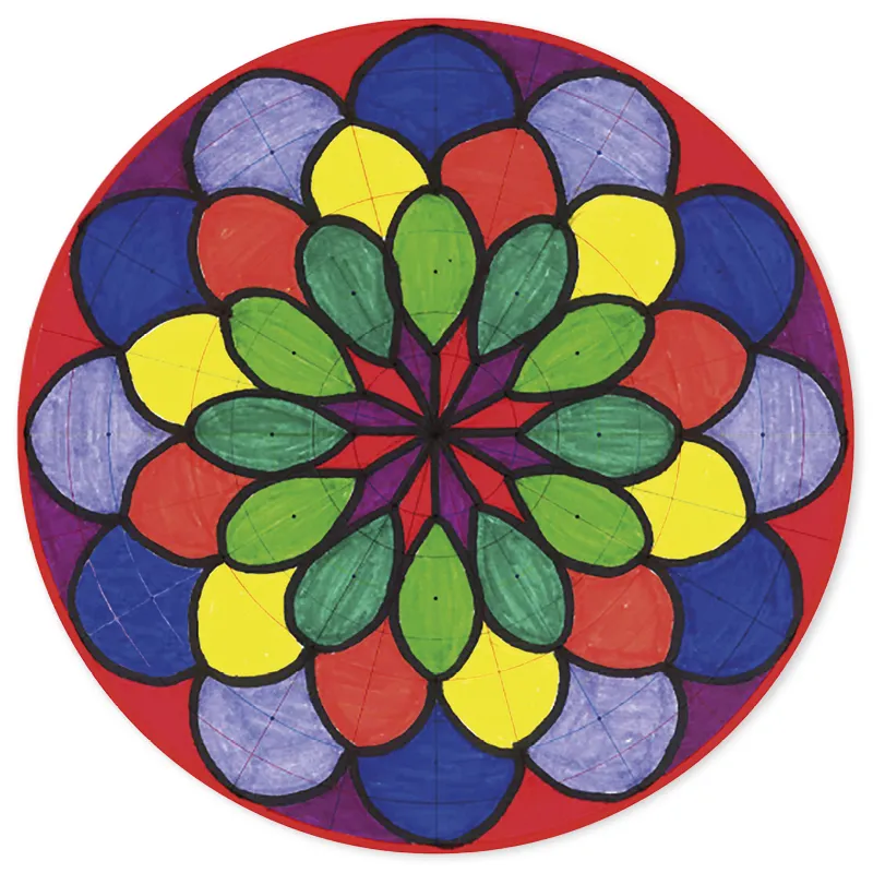 Mandala-Papier, 28x28 cm, 36 Blatt