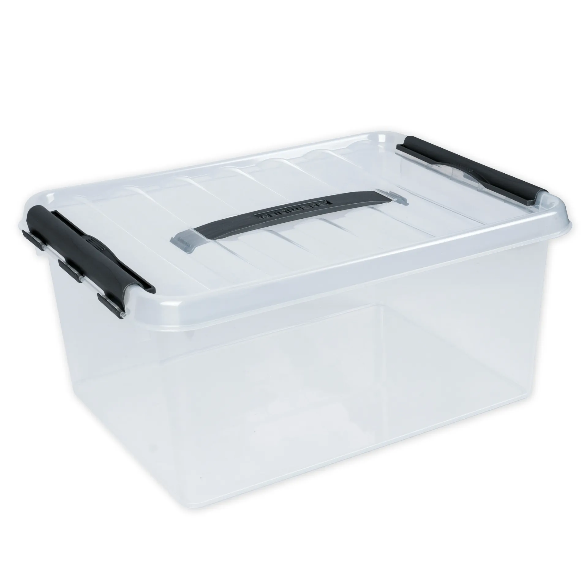 Kunststoff-Box stapelbar mit Tragegriff, transparent, 15 Liter