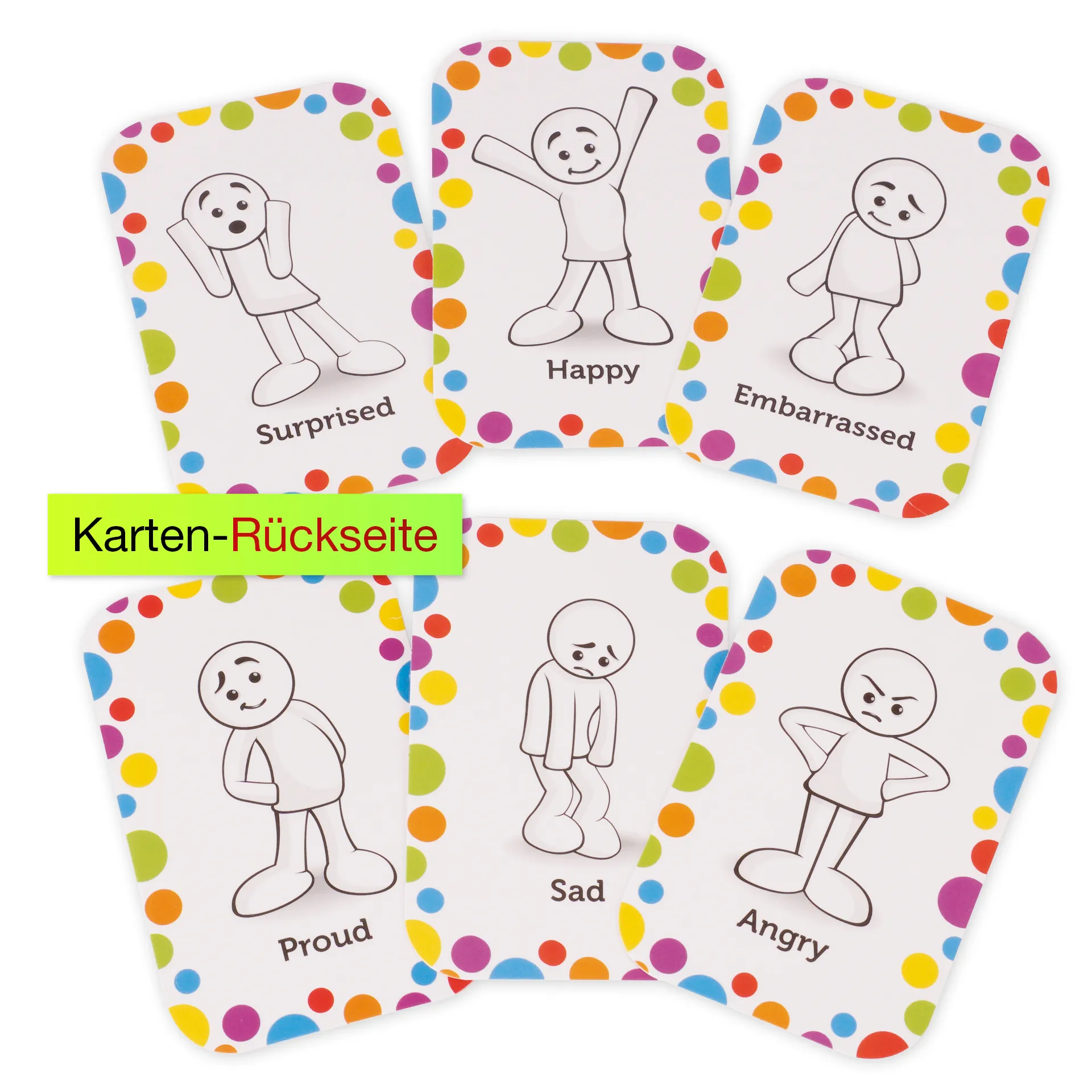 Set Emotions-Figuren farbig sortiert, 54-tlg., in Box