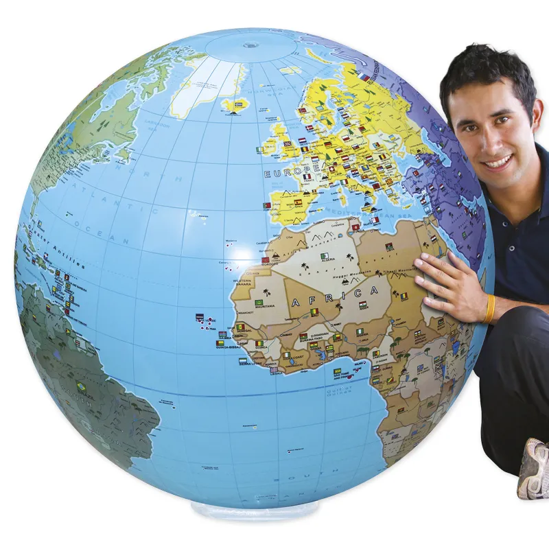 Globus-Ball "Mega", Beschriftung englisch, ca. 85 cm ø