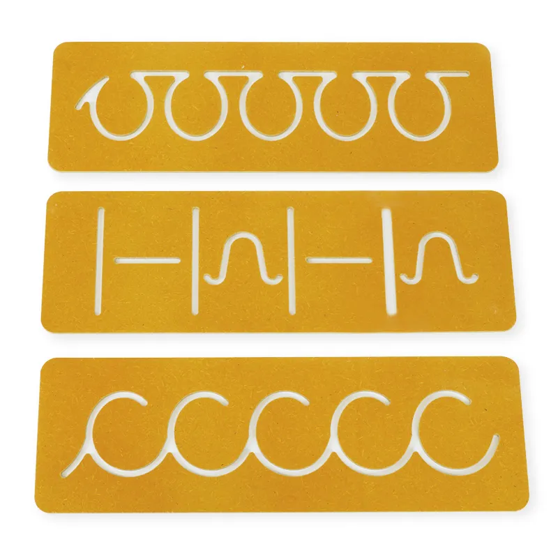 Set Schwungübungs-Schablonen aus Holz, 16-tlg.