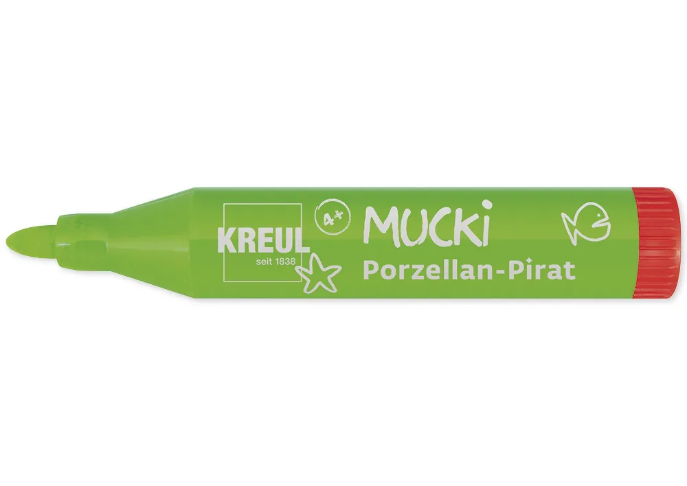 MUCKI Porzellan-Stifte kurz, Strichstärke 2-5 mm, 5 Stück