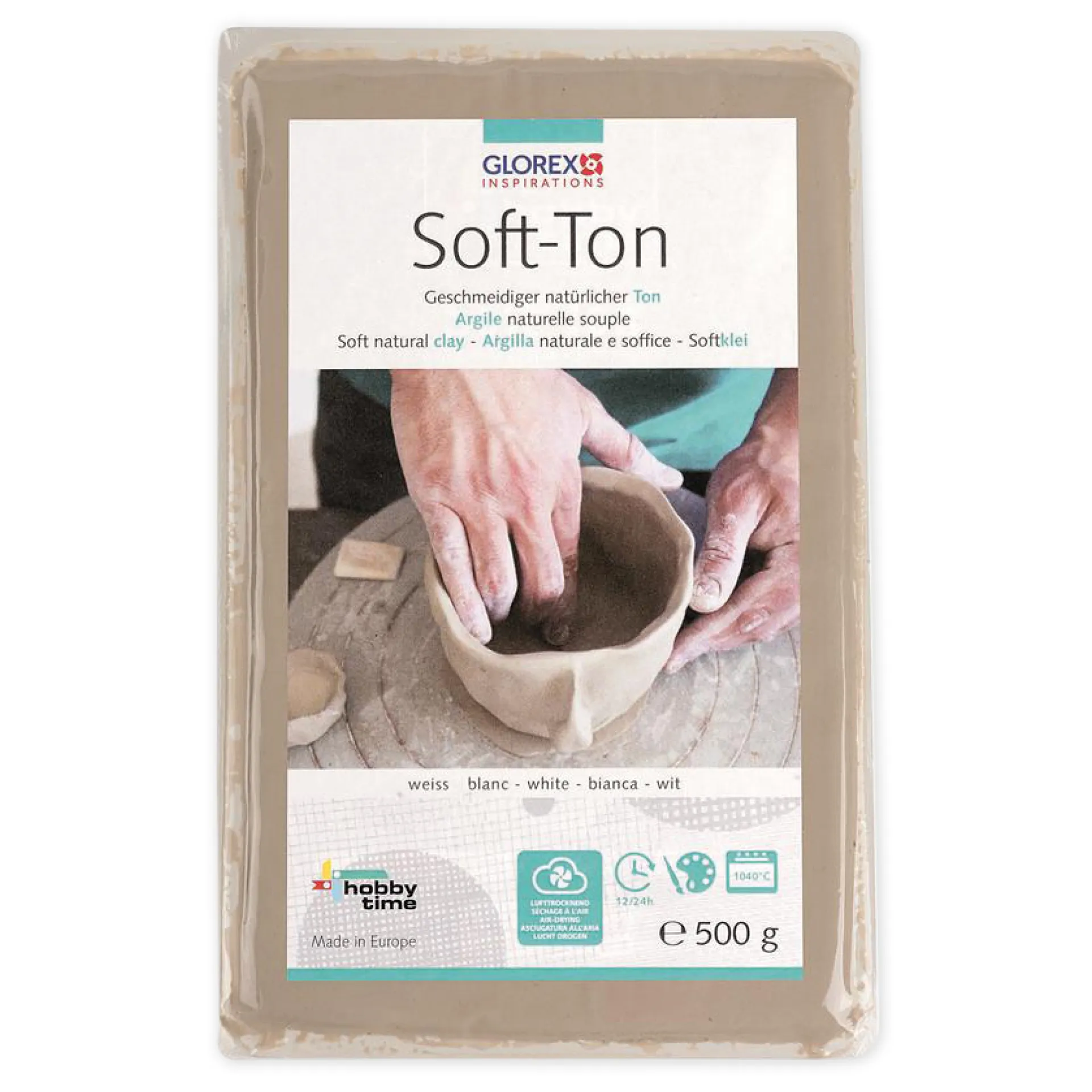 Soft-Ton, lufthärtend/brennbar, 500 g