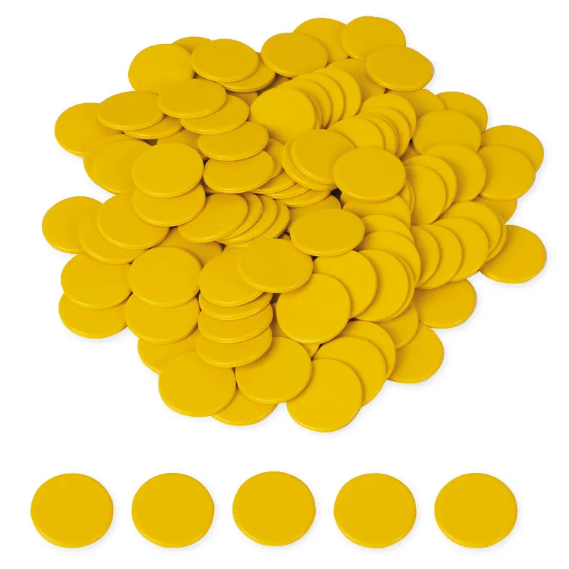 Plättchen aus Re-Plastic, vollfarbig, 100 Stück