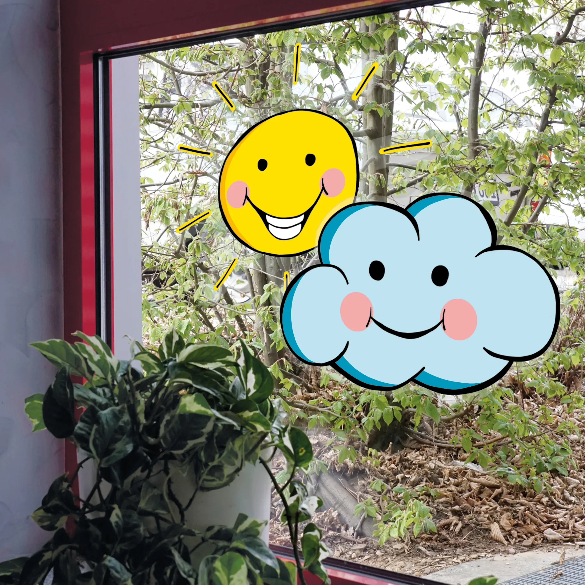 Set Wetter-Fensterfolien A3, 6-tlg., statisch