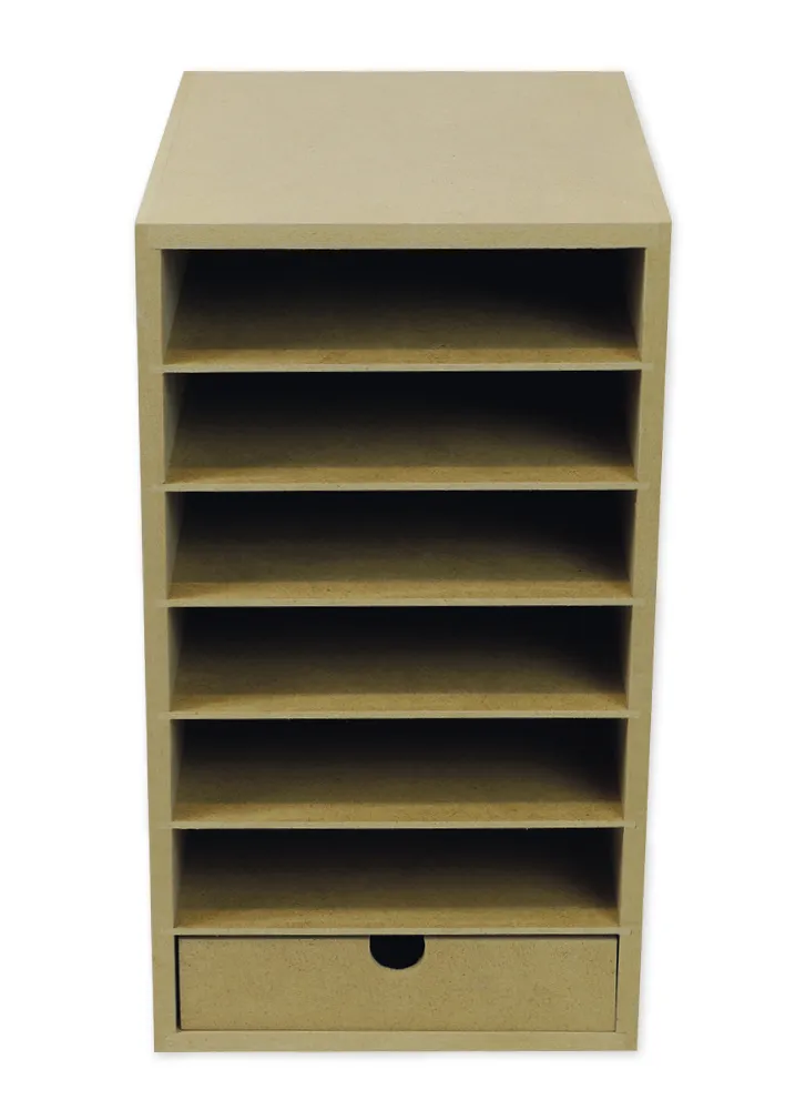 Ablagebox A5 mit 6 Fächer und 1 Schublade