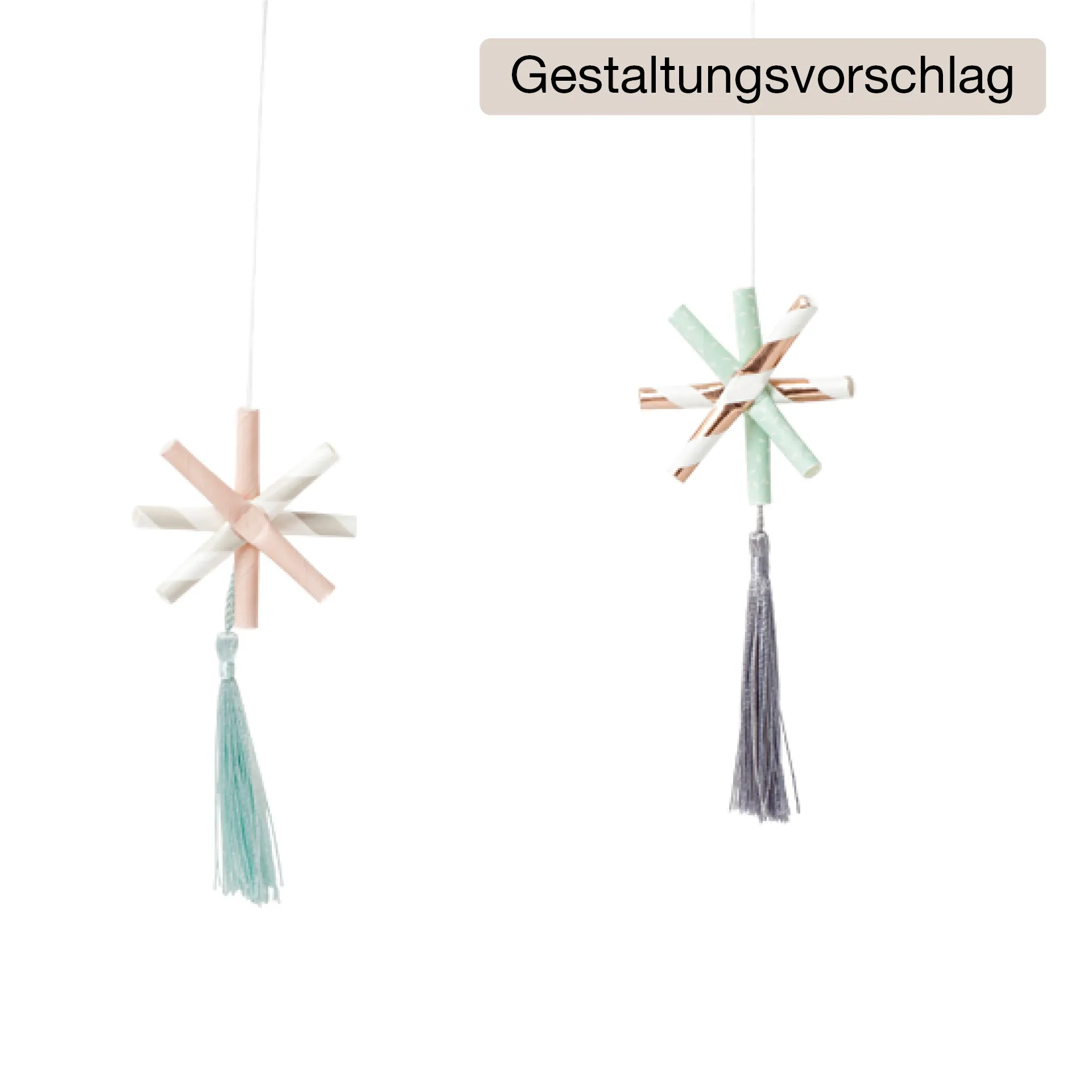 Papier-Strohhalme "Sweet Blossom" farbig sortiert, 25 Stück