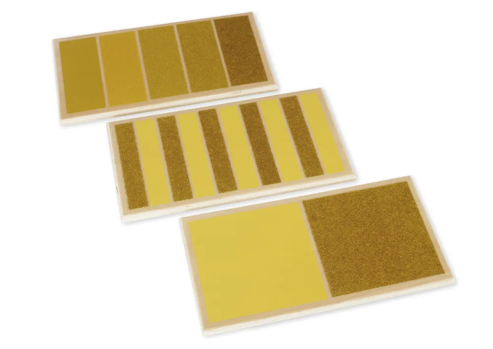 TimeTEX Tastbretter, rau-glatt, 3 Stück "Montessori Premium"