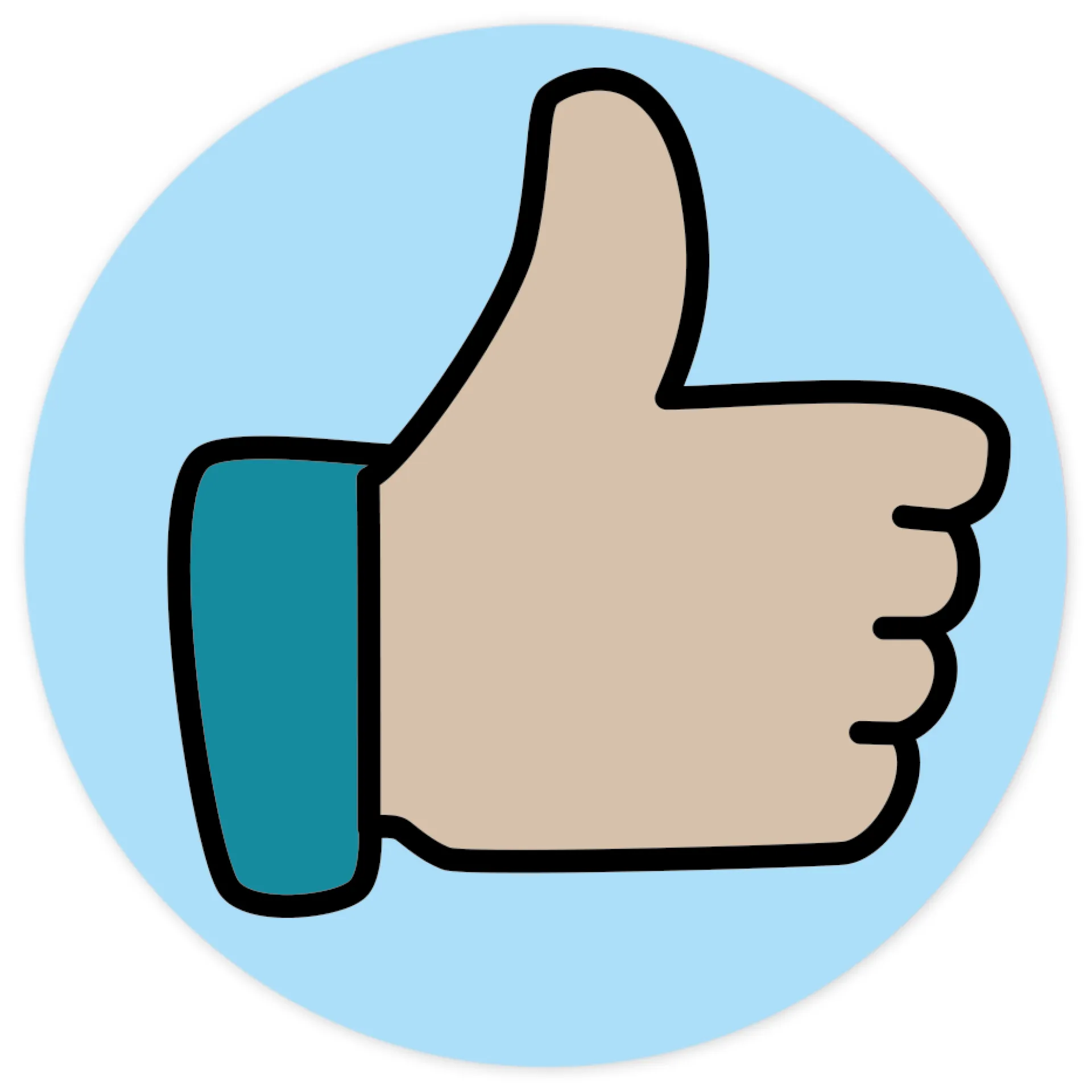 Belobigungs-Aufkleber "Daumen modern" in Spender-Box, 500 Stück