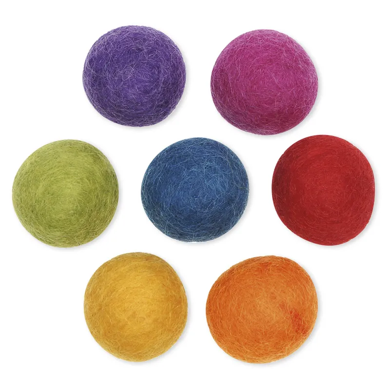 Filzkugeln "Kunterbunt", 2 cm ø, 7 Farben, 210 Stück