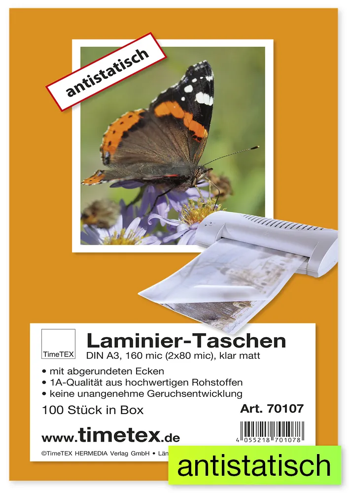 Laminier-Taschen A3 2x80 mic matt, 100 Stück