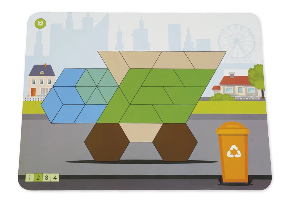 Legespiel Geometrie "Recycling & Umweltschutz", 110-tlg.