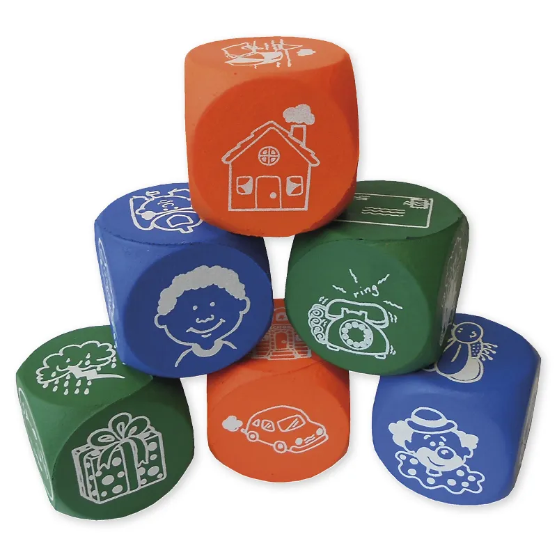 Set Flüster-Würfel 6-tlg. "Bilder", 4 cm