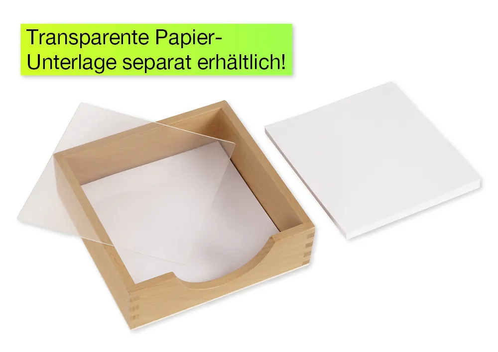 TimeTEX Kästchen für Einsatzfigurenpapier, 14 x 14 cm "Montessori Premium"
