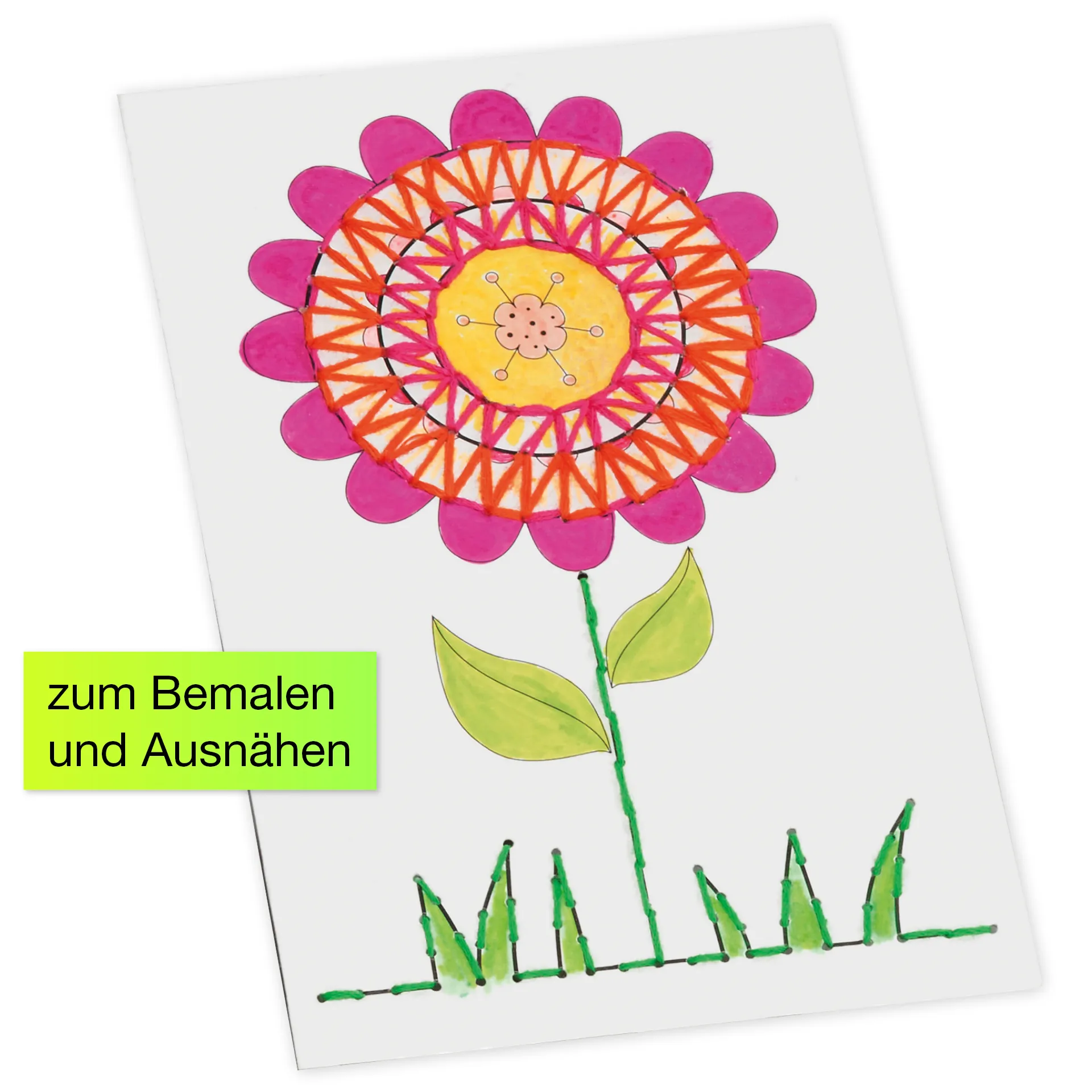 Ausnähkarten weiß mit Motiv, 11x17 cm, 48 Stück