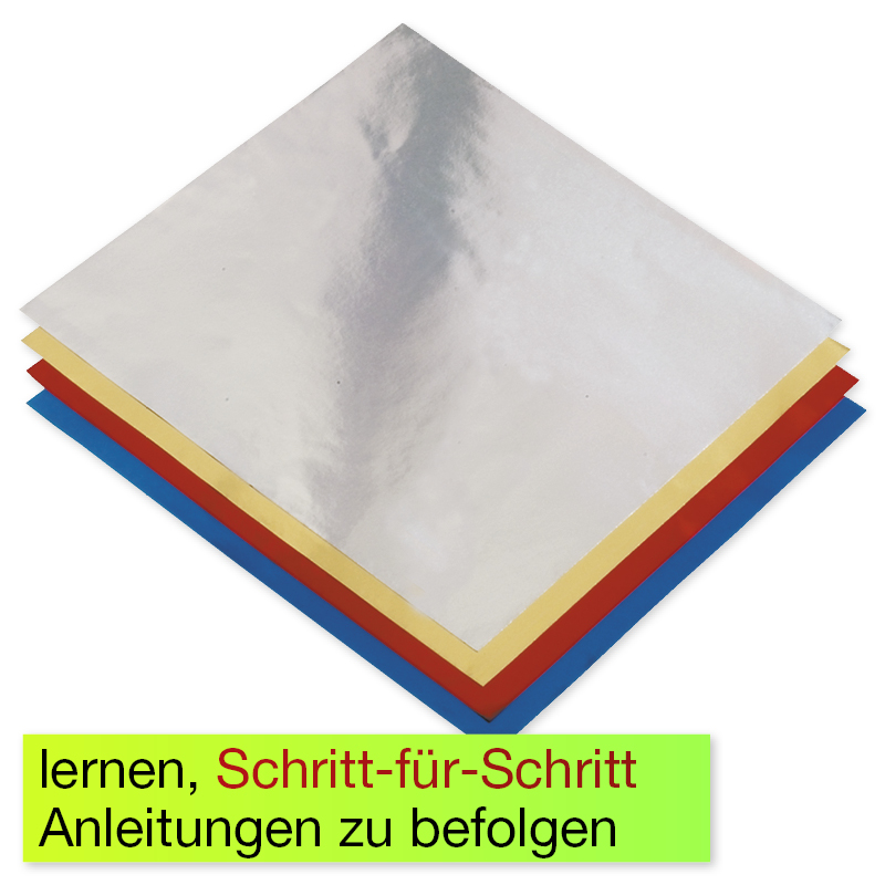 Alu-Faltblätter 20x20 cm, 50 Blatt