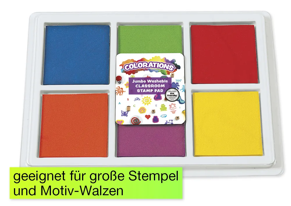 Riesen-Stempelkissen mit 6 Farben