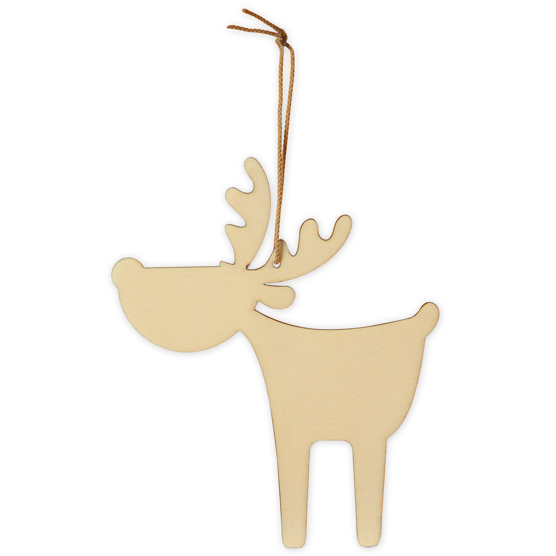 Holzanhänger "Rentier Rudi", 6 Stück