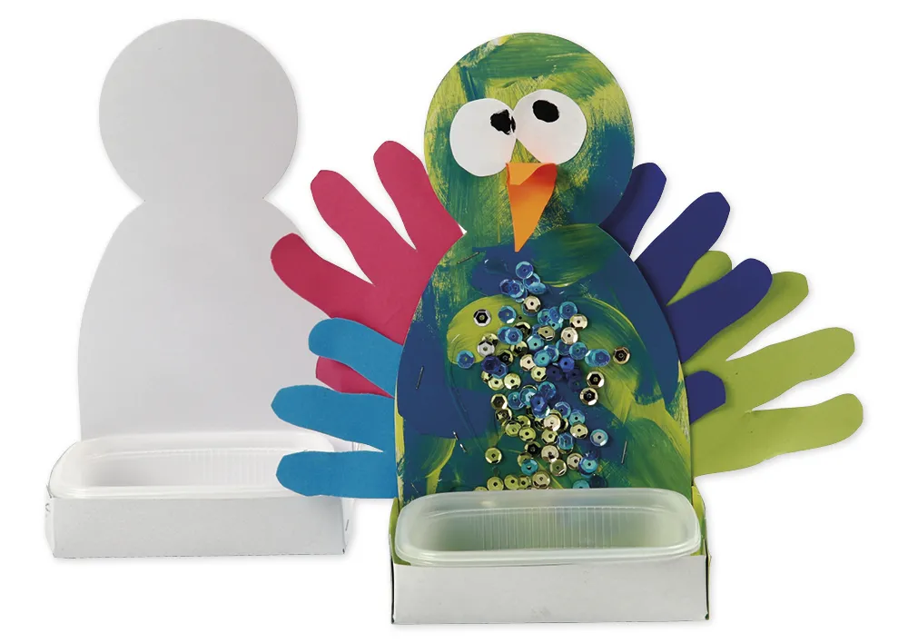 Figur mit Kresse-Tablett, 6 Stück