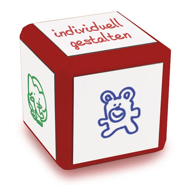 Blanko-Würfel mit weißen Flächen, 8 cm