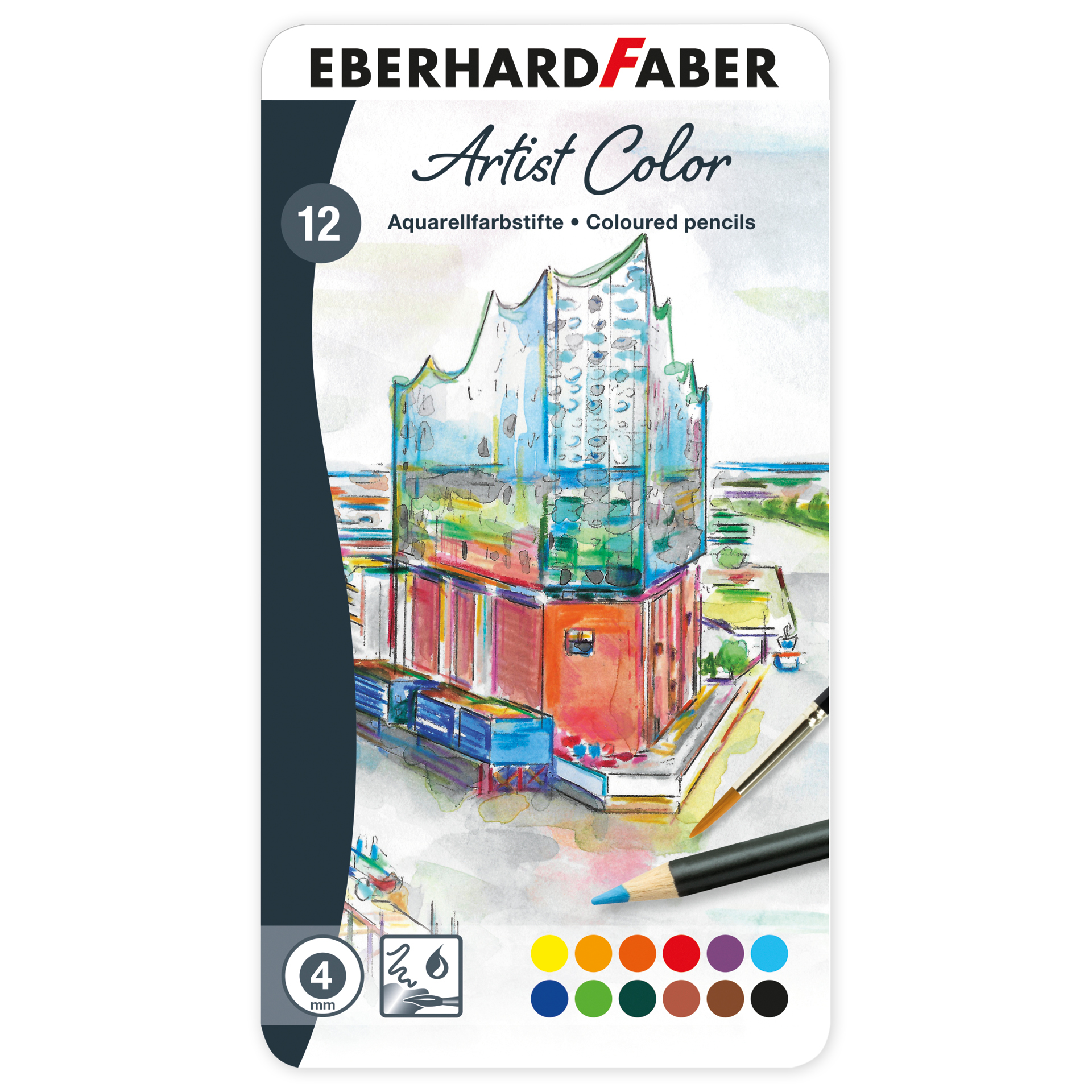 Eberhard Faber Artist Color Aquarellfarbstifte, 12-tlg.