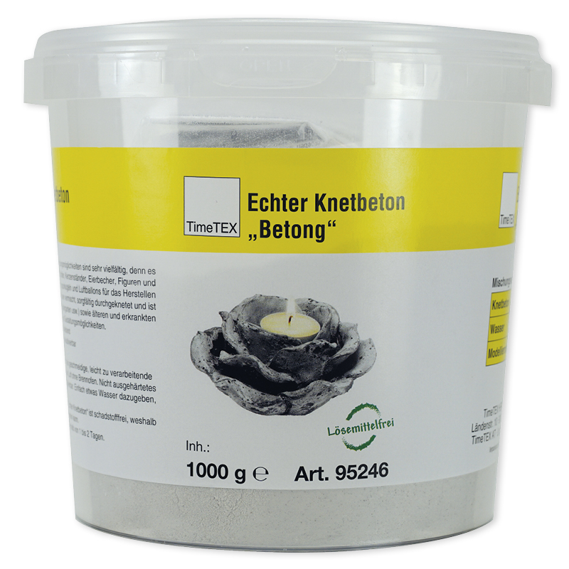 TimeTEX Echter Knetbeton "Betong" 1000g 