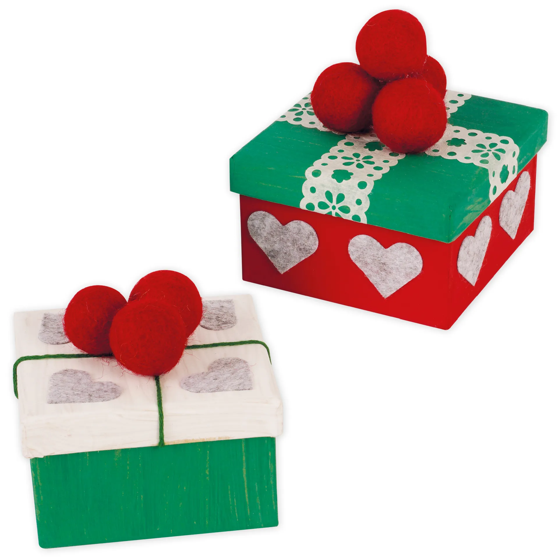 Pappboxen eckig, 10 Stück