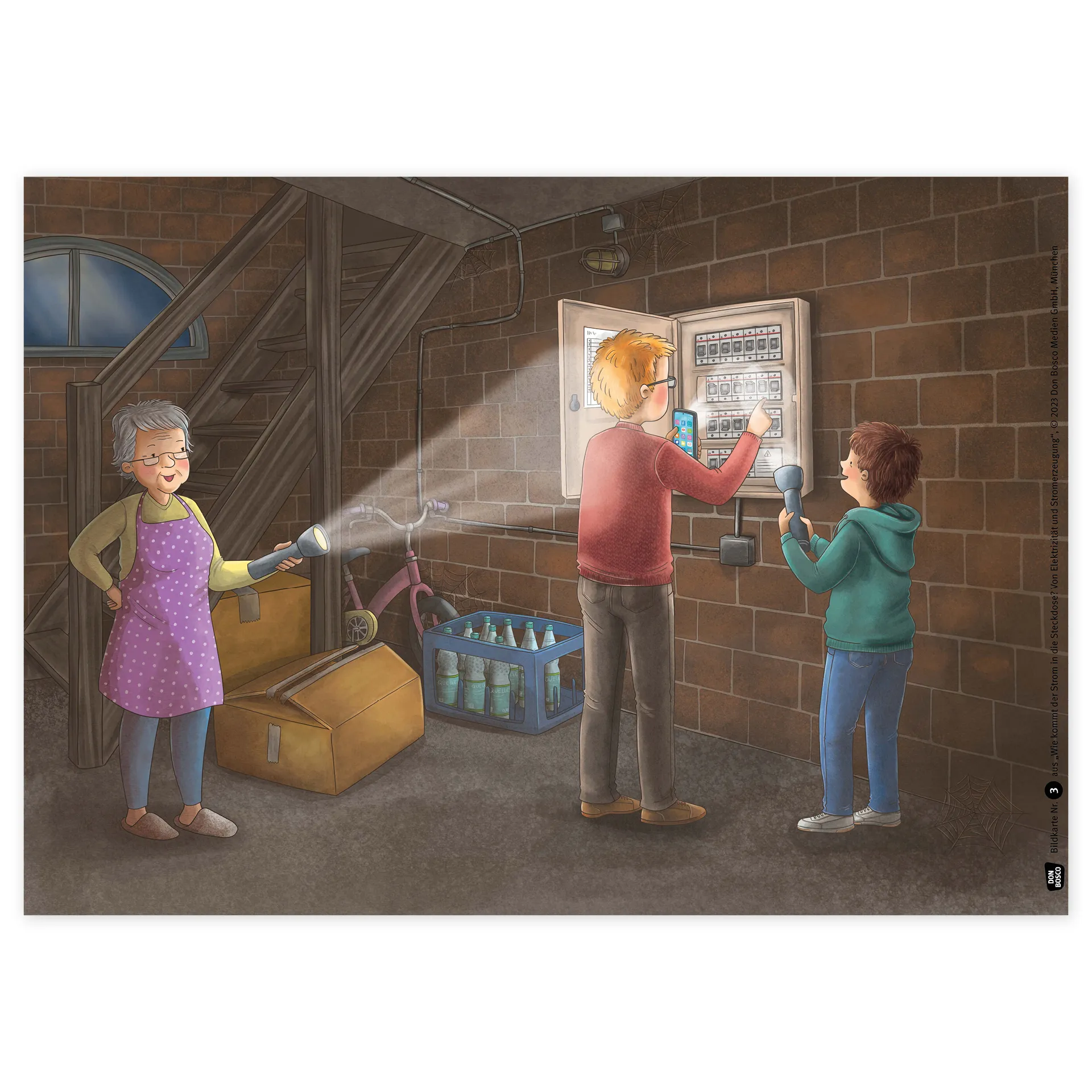 Bildergeschichten-Karten "Wie kommt der Strom in die Steckdose?", 15-tlg.