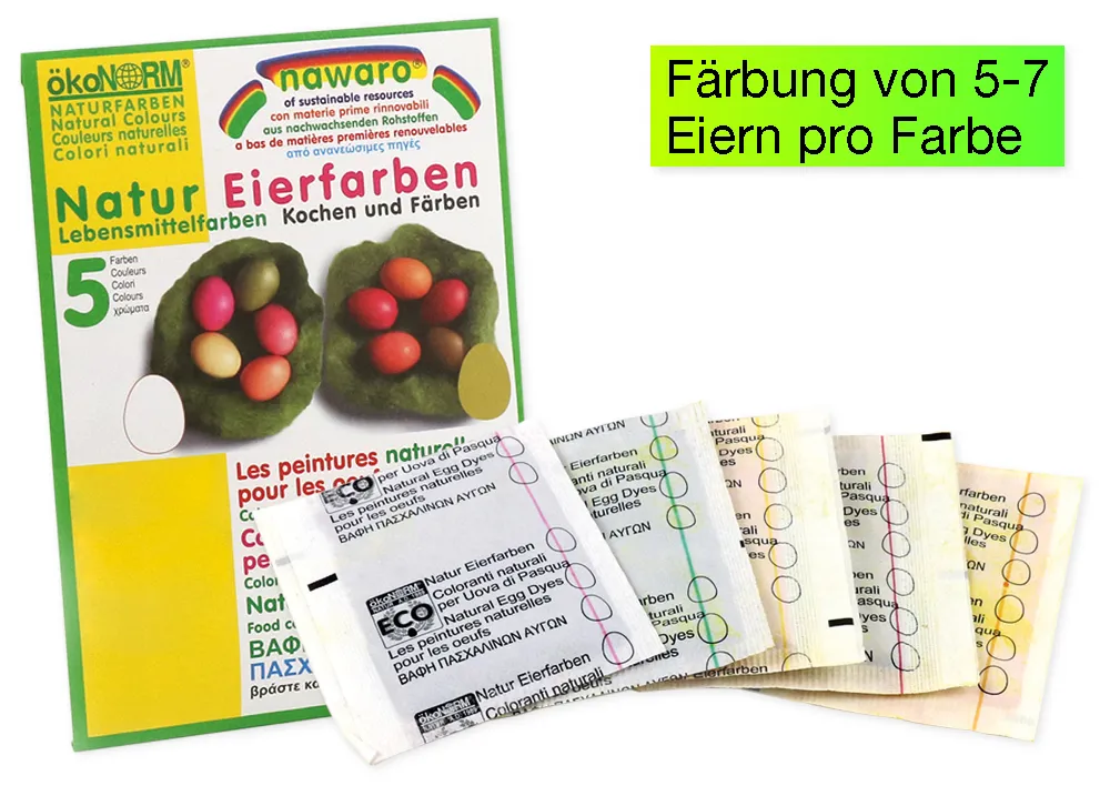 Eier-Färbefarben nawaro, 5-tlg.