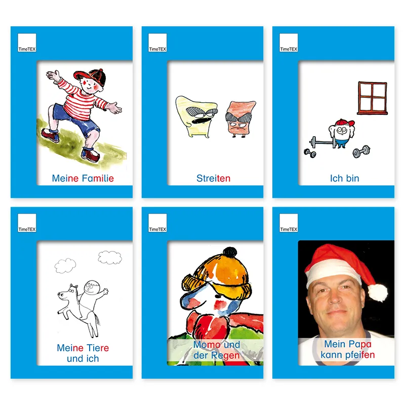 Set Lesebüchlein A6, blaue Serie, 6-tlg.