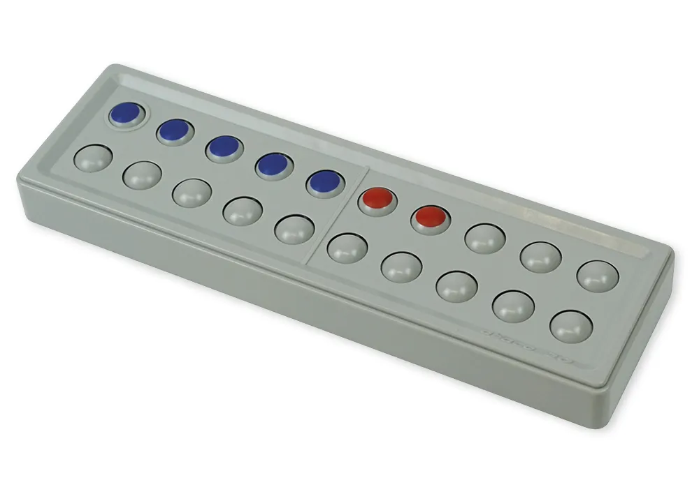 ABACO 20 tricolor rot-blau-grau, Zähl- und Rechenrahmen