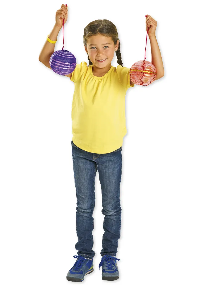 Papier-Lampions rund, 12 Stück