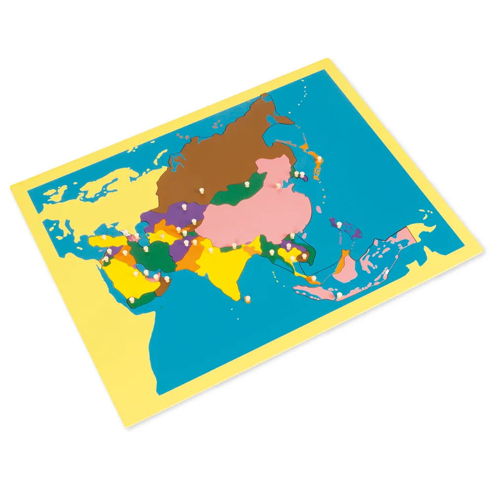 TimeTEX Puzzlekarte Asien "Montessori Premium"