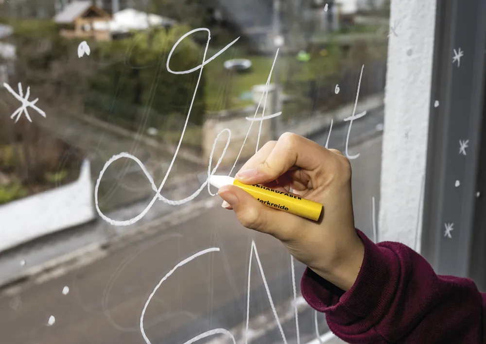 Fenster-Wachskreiden, 12 Stück