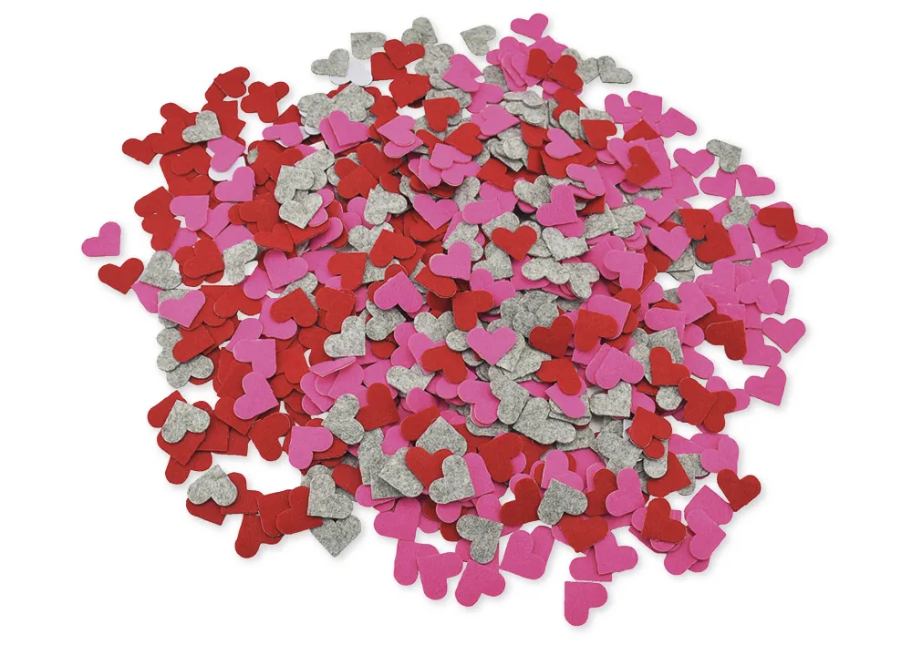 Filz-Aufkleber "Herz", 300 Stück