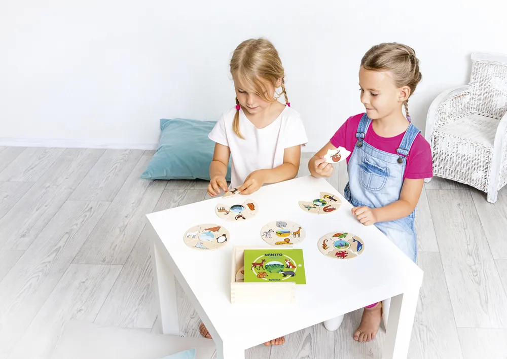 beleduc Puzzle-Set "Tierwelten - Lebensräume der Tiere", 45-tlg.