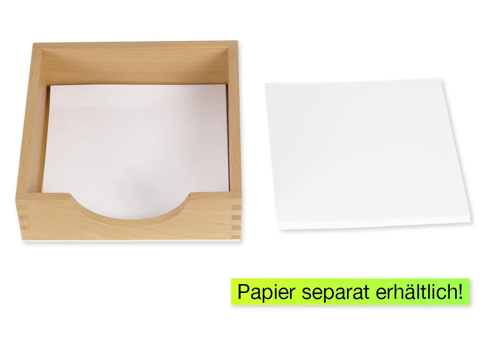 TimeTEX Kästchen für Einsatzfigurenpapier, 14 x 14 cm "Montessori Premium"