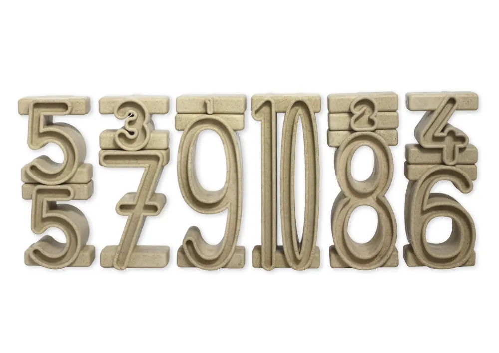 Stapel-Zahlen "Zahl-auf-Zahl", 34-tlg., naturfarben