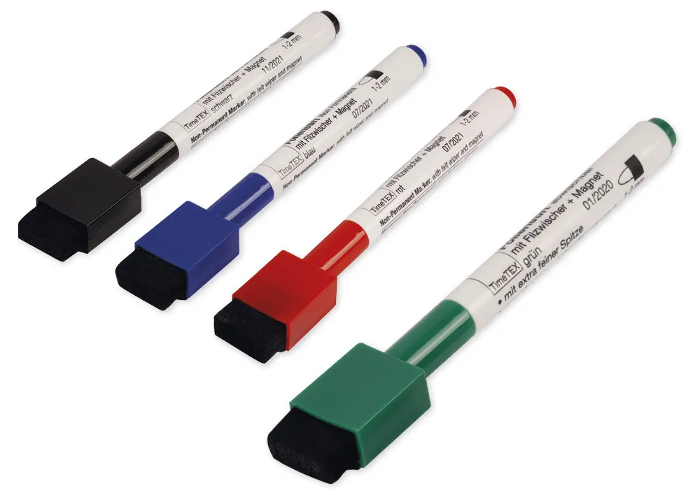 Folienstift Non Permanent mit Filzwischer + Magnet
