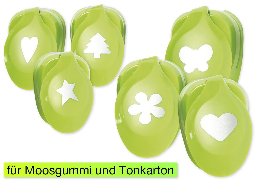 Set Motiv-Stanzer für Moosgummi, 3-tlg.